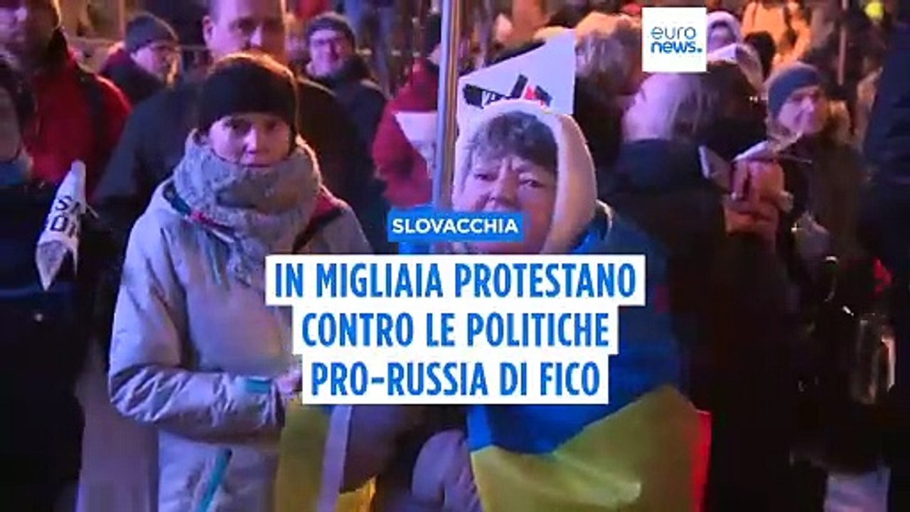 Gli slovacchi scendono in piazza per protestare contro le politiche di Fico