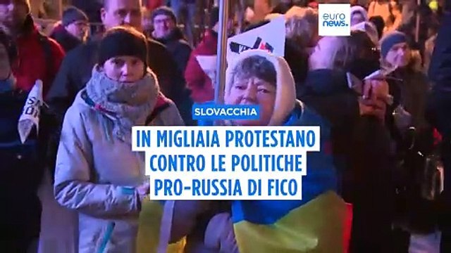 Gli slovacchi scendono in piazza per protestare contro le politiche di Fico