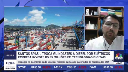 Santos Brasil troca guindastes a diesel por elétricos; diretor de tecnologia da empresa repercute