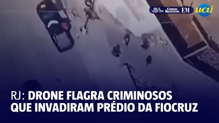 Drone flagra fuga de criminosos que invadiram prédio da Fiocruz