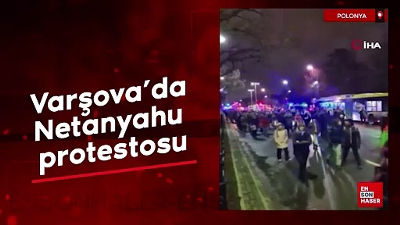 Polonya'da Netanyahu protestosu