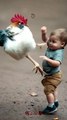 Chicken And Toddler Fighting | Ai Generated #ai #fight #chicken #toddlers #funny #humor