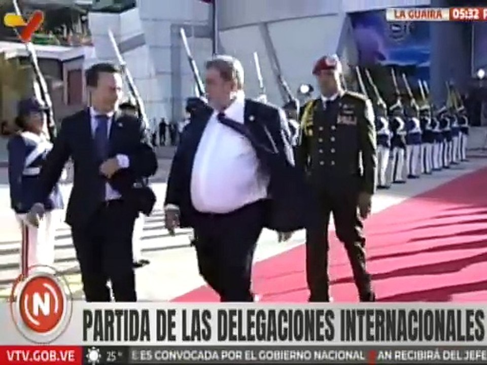 Inicia partida de las autoridades que acompañaron al Pdte. Nicolás Maduro en su juramentación