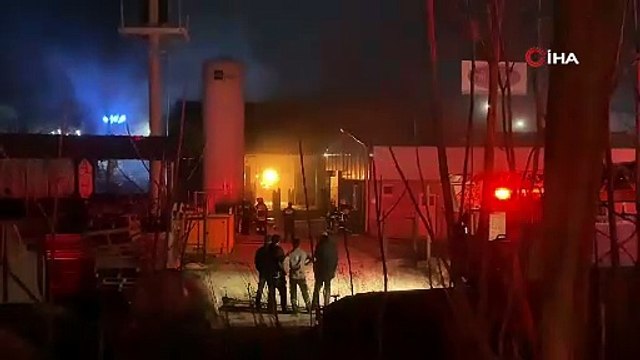 Kocaeli'de gaz dolum tesisinde korkutan yangın