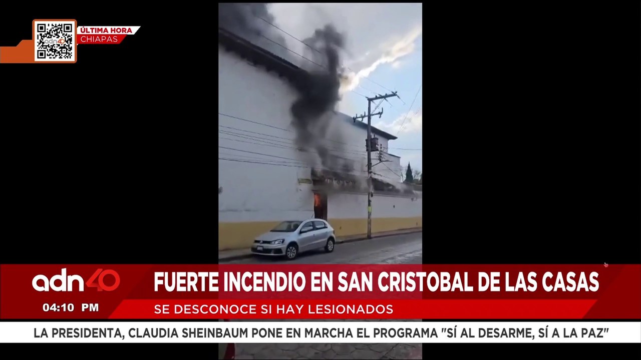 🚨¡Última Hora! Fuerte incendio en una iglesia en San Cristobal de Las Casas, Chiapas