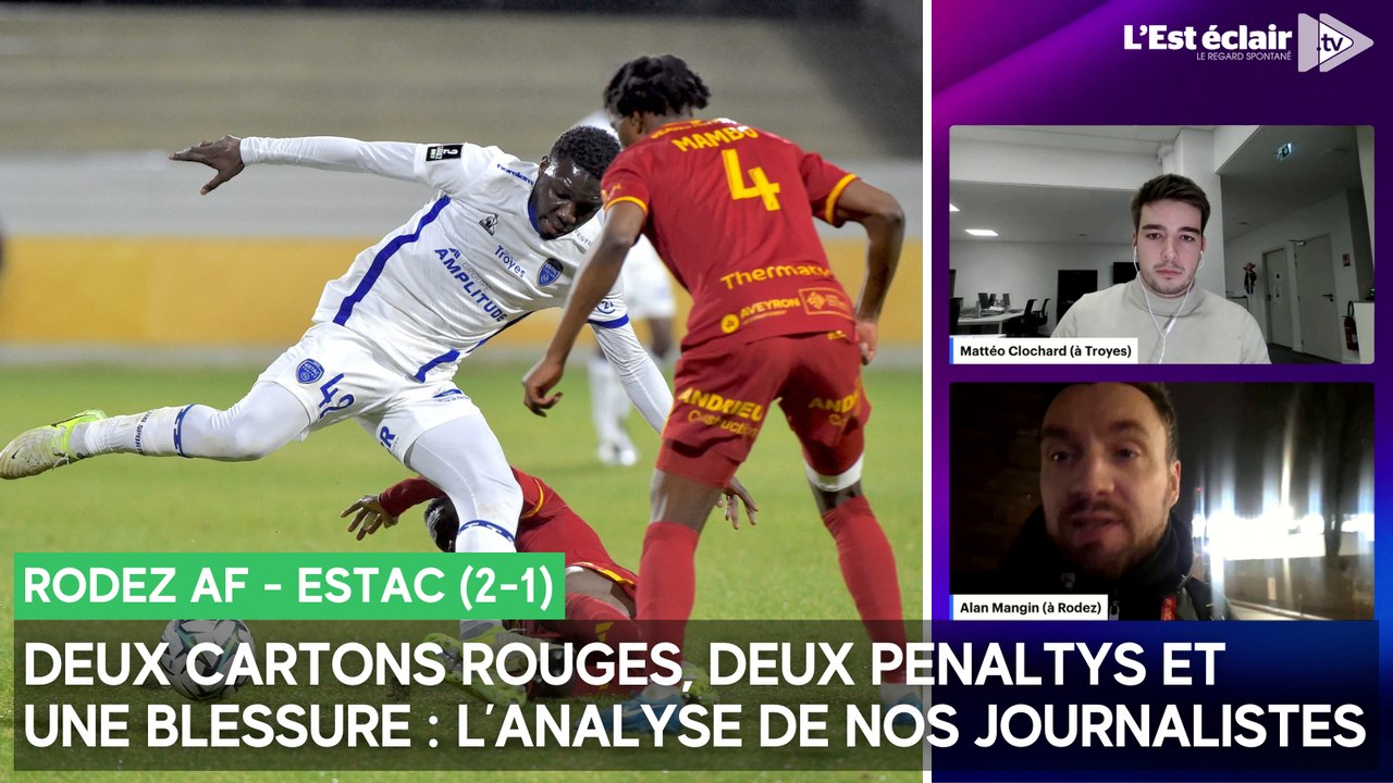 Deux cartons rouges, deux penaltys et une blessure : nos journalistes analysent Rodez-Estac (2-1)