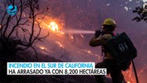 Incendio en el sur de California ha arrasado ya con 8,200 hectáreas