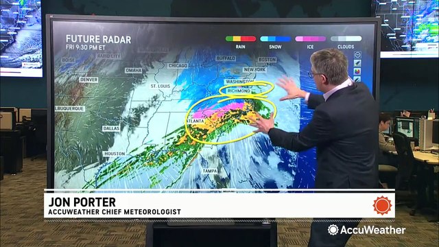 Wintry weather continues through the South