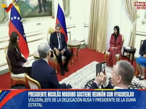 Pdte. Nicolás Maduro sostiene encuentro con el jefe de la delegación rusa Vyacheslav Volodin