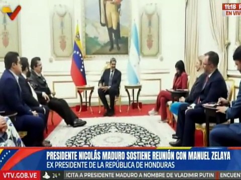 Pdte. Nicolás Maduro sostiene reunión con expresidente de la República de Honduras, Manuel Zelaya