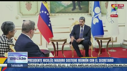 El secretario general de OPEP se reúne con el pdte. Maduro