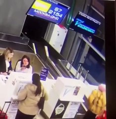 Strange Luggage | she passed through Luggage checking machine