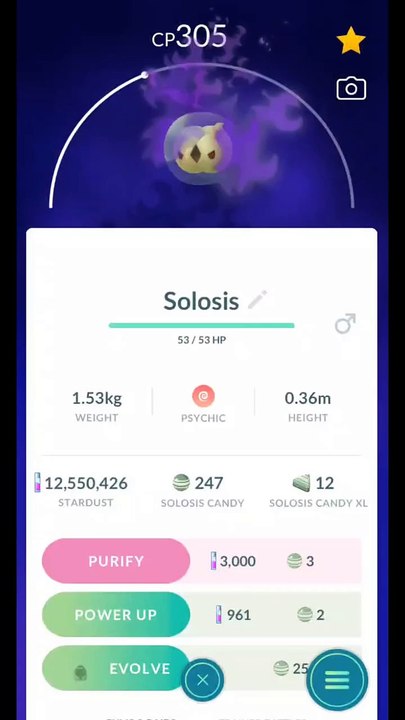 Pokémon GO-Evolving Shadow Solosis