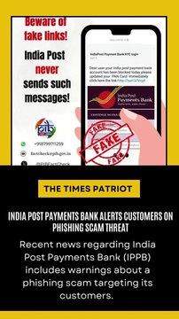 India Post Payments Bank Alerts Customers on Phishing Scam Threat