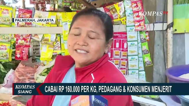 Harga Cabai di Pasar Palmerah Terus Meroket, Cabai Rawit Merah Sentuh Rp160.000 per Kilogram