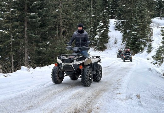Yurduntepe Kayak Merkezi'nde adrenalin dorukta! Artık ATV safari turları da yapılıyor