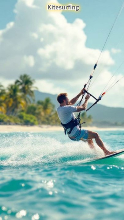#kitesurfing  🏄irst basic technique is to check the wind direction. Start practicing in an appropriate downwind area. Also, it is important to get a feel for how to control the kite by moving it slowly back and forth. When using a board, the trick i