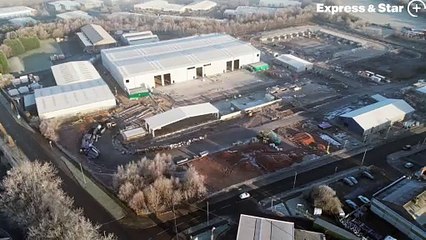 Fresh aerial footage showing how construction of the Aldridge 'supertip' is proceeding.