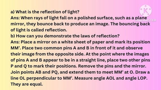 Oxford amazing science class 6 unit 9 reflection of light question answer solved exercise teacher's guide