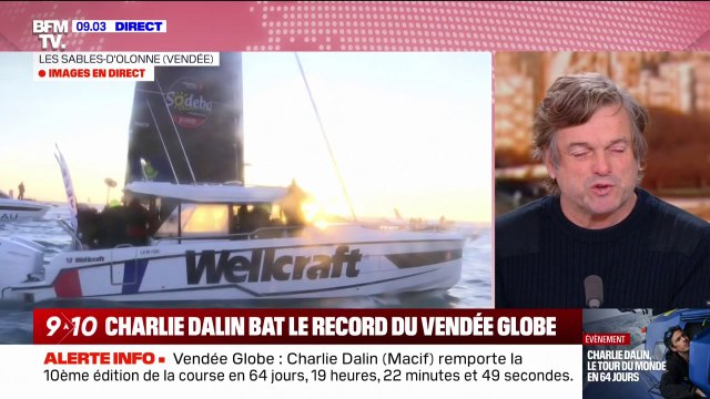 C'est un moment qu'on n'oublie pas : Marc Thiercelin, skipper et ancien podium du Vendée Globe, revient sur son arrivée au Sables-d'Olonne
