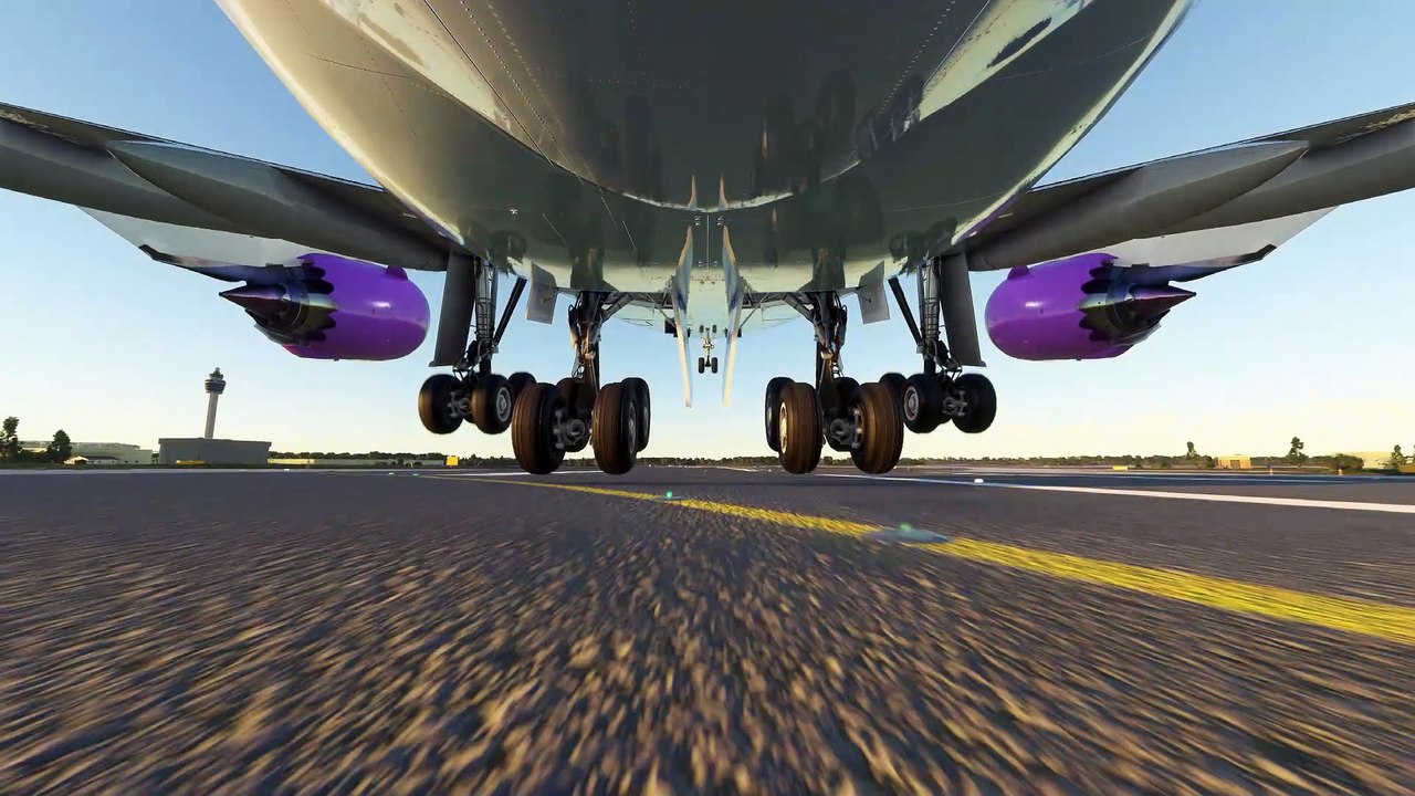 Horizon Takeoff: Salty Simulations Boeing 747 at Charlotte Douglas International Airport (CLT), USA  #flights #fly #flightlovers #canada #usa #japan #aviation #flying #FlyingLovers #aviationlovers