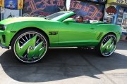 Custom Green Camaro Sits On Massive 32-inch Rims