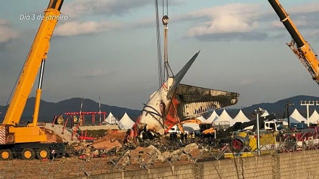 Caixas pretas pararam de gravar antes de acidente de avião na Coreia do Sul