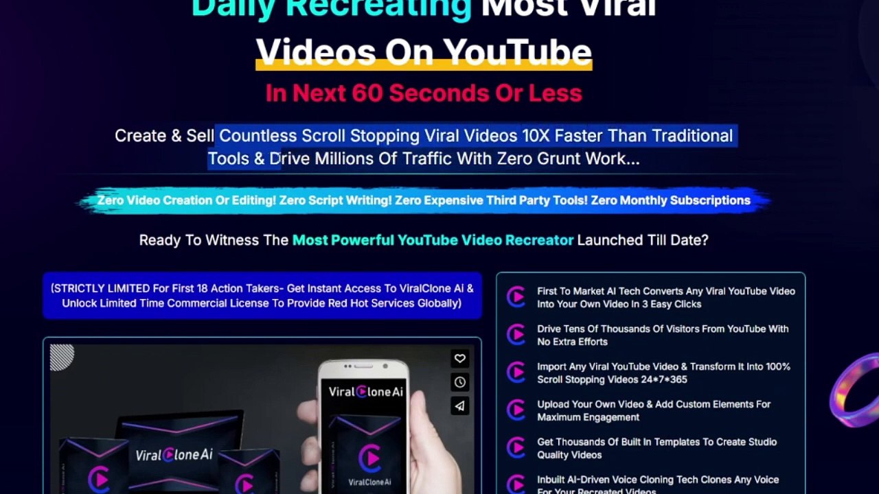 ViralClone Ai Reivew + Demo _ See how our early users make $1238 daily just