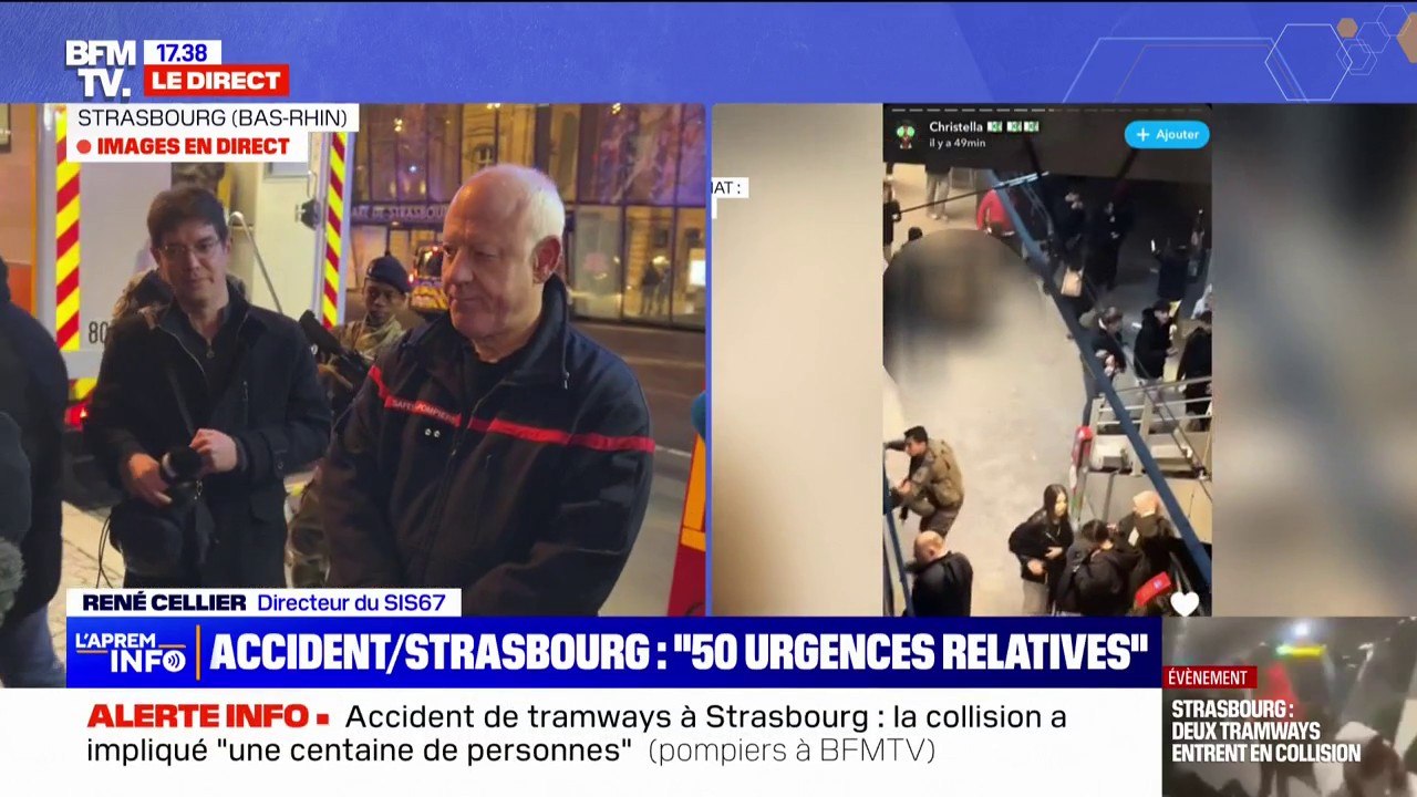 "Aucune urgence absolue": René Cellier, directeur du SIS 67, fait le point après l'accident de tramways à Strasbourg