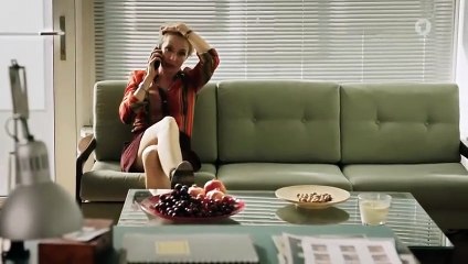 She spots a very attractive man on a tram and has a spontaneous sexual encounter with him._Sag mir nichts