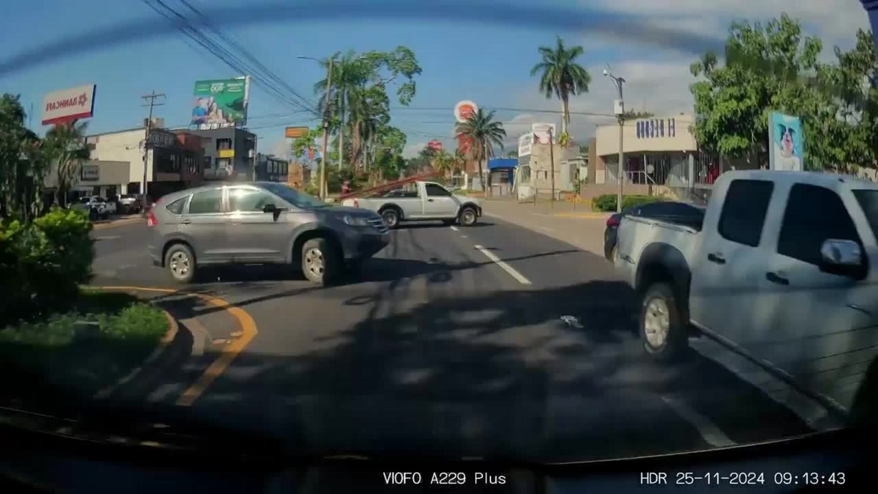 Dash Cam Records Collision Between Two Cars
