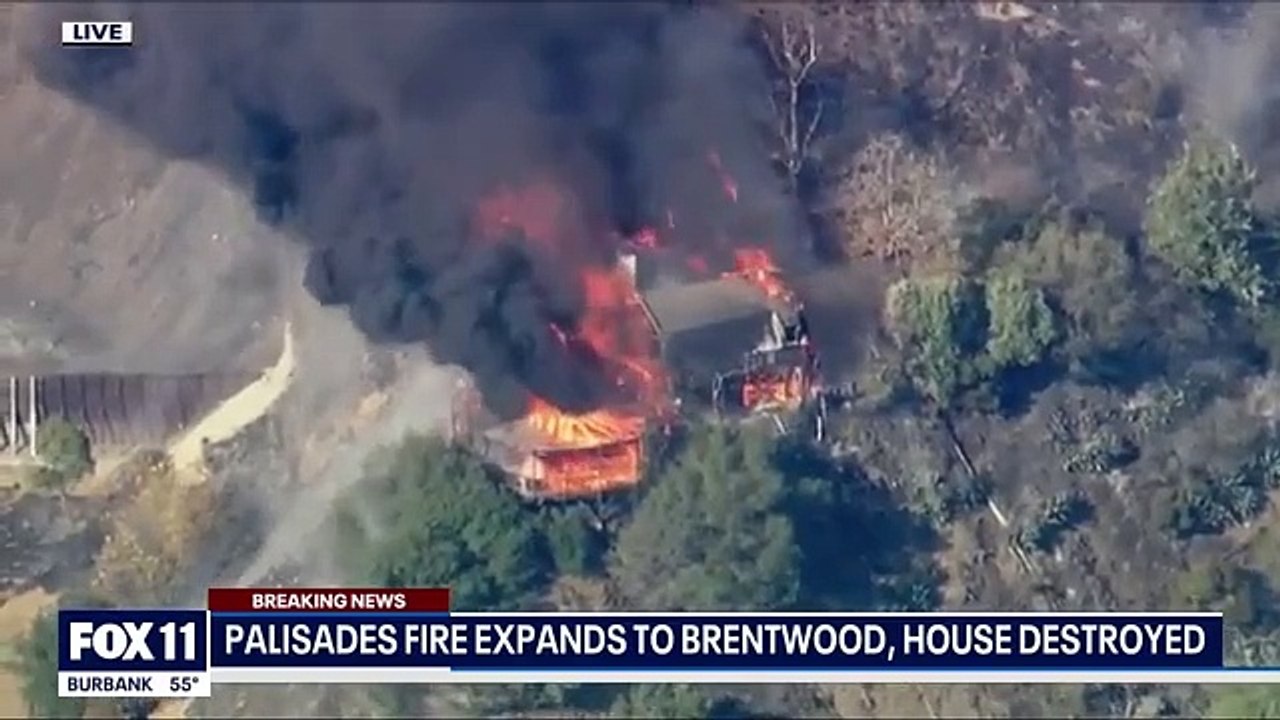 California Fires: Brentwood home destroyed in Palisades Fire