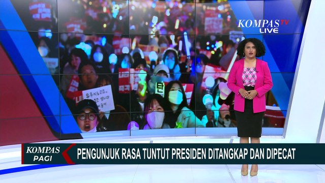 Riuh Unjuk Rasa di Korea Selatan Tuntut Presiden Yoon Ditangkap dan Dipecat Buntut Darurat Militer