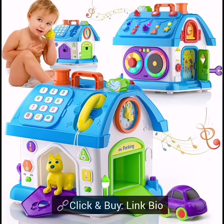 Toys for 1 Year Old Girl Boy Gifts, Baby Toys 12-18 Months, Toddler Montessori Educational Learning Toys for 1-2 Year Old, Baby Musical Toy House for One...