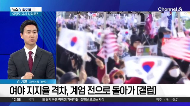 여야 지지율 격차, 계엄 전으로 돌아가