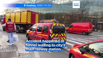 Dozens of people injured after two trams collide in eastern French city of Strasbourg