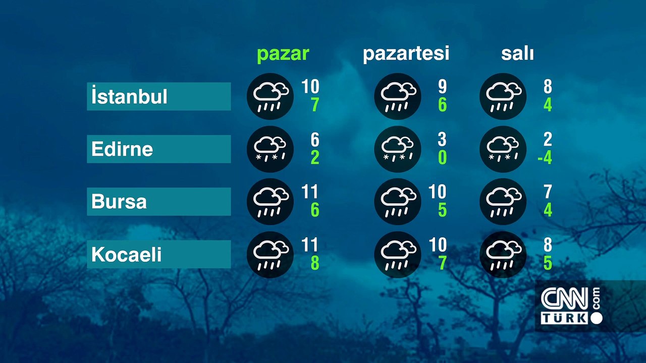 Hava Durumu (12-01-2025)