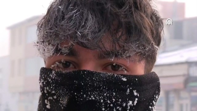 Göle ilçesinde hava sıcaklığı sıfırın altında 24,8 derece ölçüldü