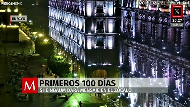 Preparativos en el Zócalo para el informe de los primeros 100 días de Claudia Sheinbaum