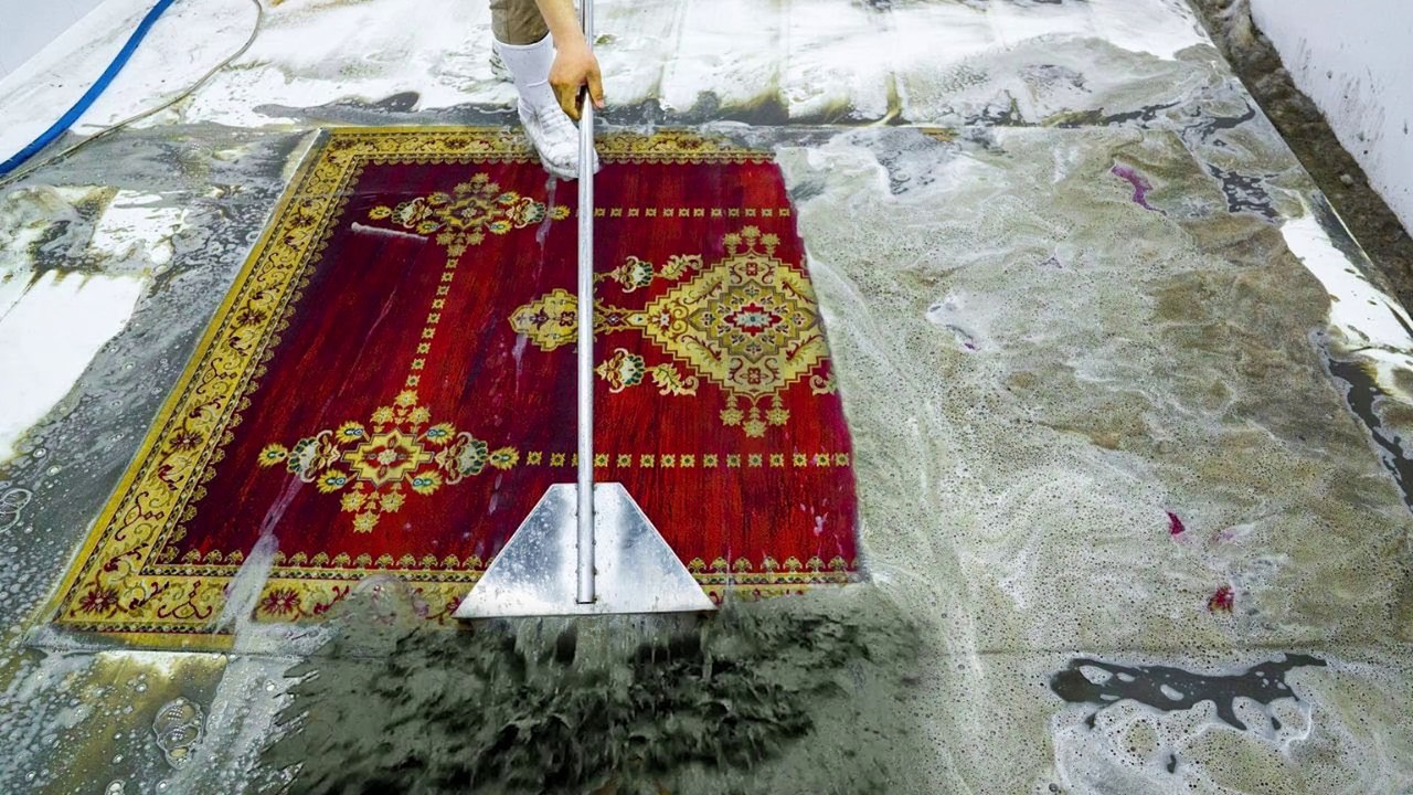 Astounding Muddy Flooding Carpet Cleaning Satisfying Rug Cleaning ASMR - Satisfying Video