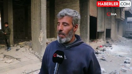 Suriye'de Enkaza Dönen Tadomon Mahallesi'nde İnsan Kemikleri Bulundu