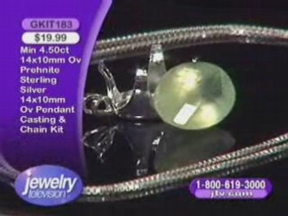 GKIT183- Prehnite Pendant and Chain Kit