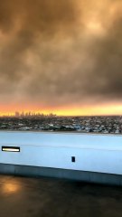 View of the fire in Los Angeles from the Griffith Observartory