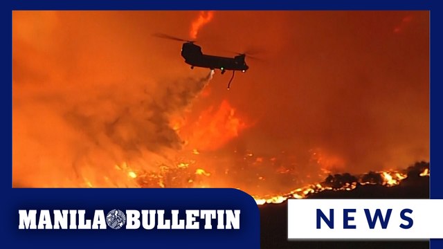 Palisades Fire lights up sky above Santa Monica Mountains