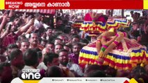 ശബരിമല അയ്യപ്പന് ചാർത്താനുള്ള തിരുവാഭരണവും വഹിച്ചുള്ള ഘോഷയാത്ര തുടരുന്നു