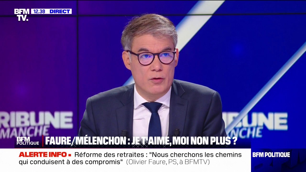 NFP: "Je vois que Jean-Luc Mélenchon a fait un pas de côté et qu'il est déjà en train de préparer une élection présidentielle", déclare Olivier Faure, Premier secrétaire du Parti socialiste