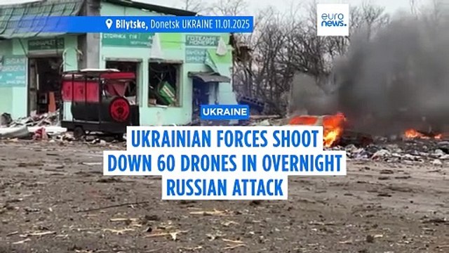 Ukrainian Air Force says it shot down 60 Russian drones overnight
