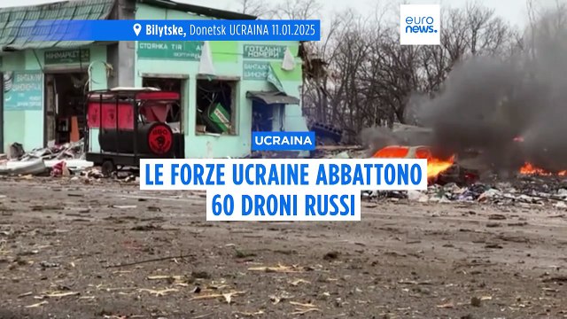 Guerra in Ucraina: l'aeronautica di Kiev abbatte 60 droni russi