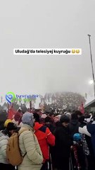 Bursa Uludağ'da teleferik kuyruğu şaşırttı