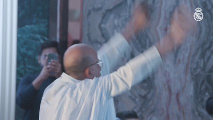 Florentino, ante las peñas en Yeda: "Lo daremos todo en el Clásico"